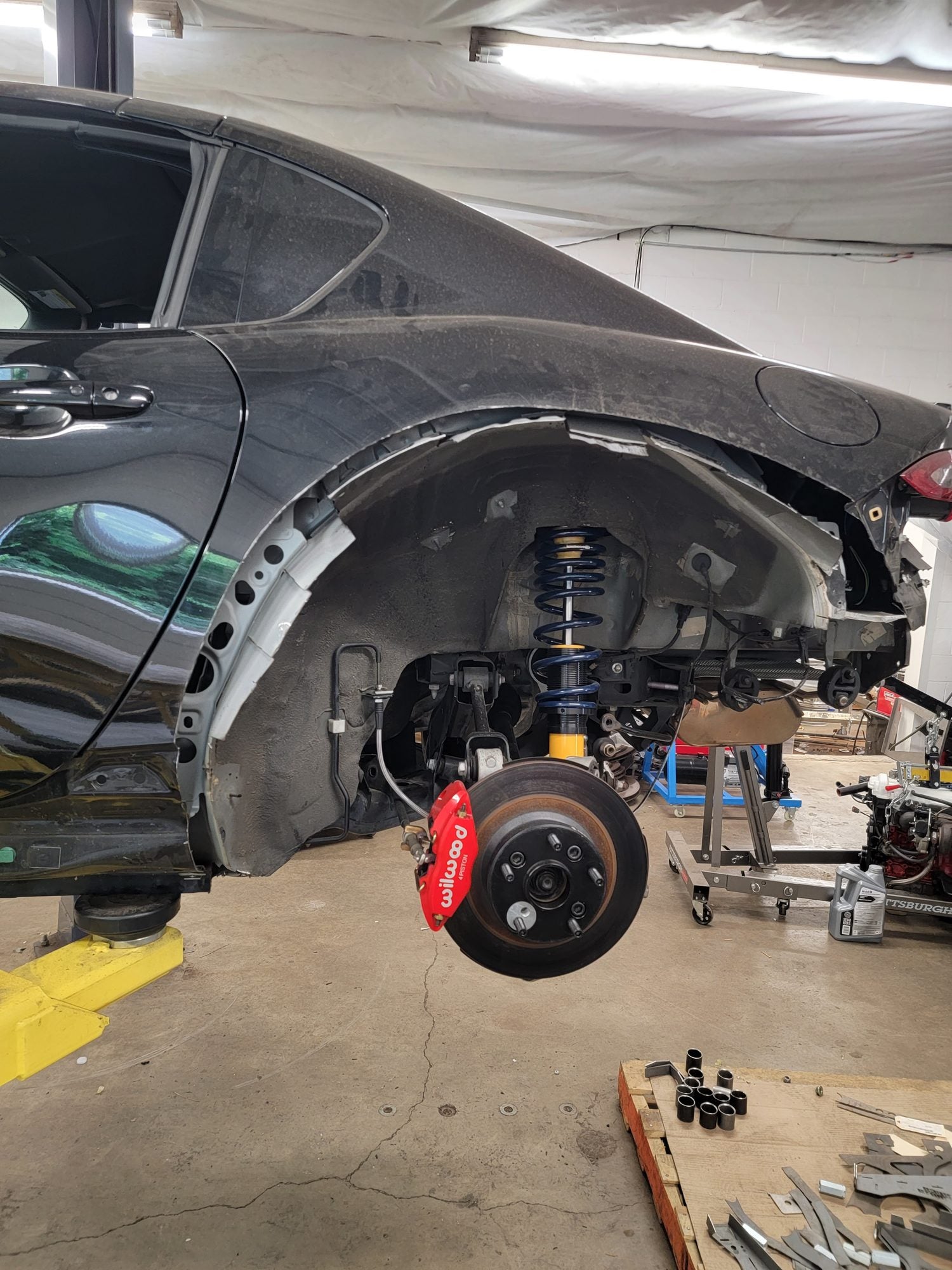 Cut and reinforced Beachster wheel arch