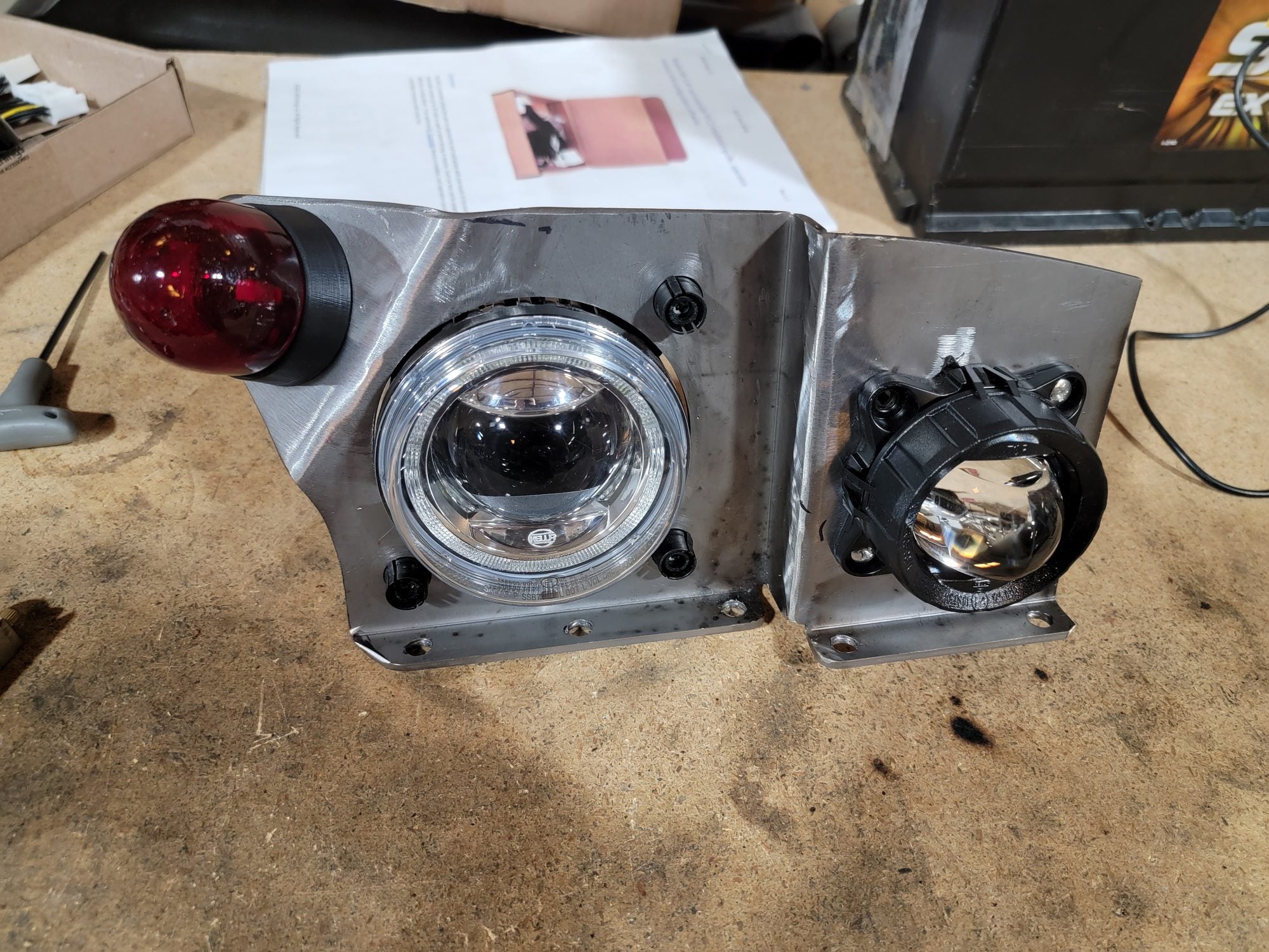 Custom fabricated Beachster lamp panel
