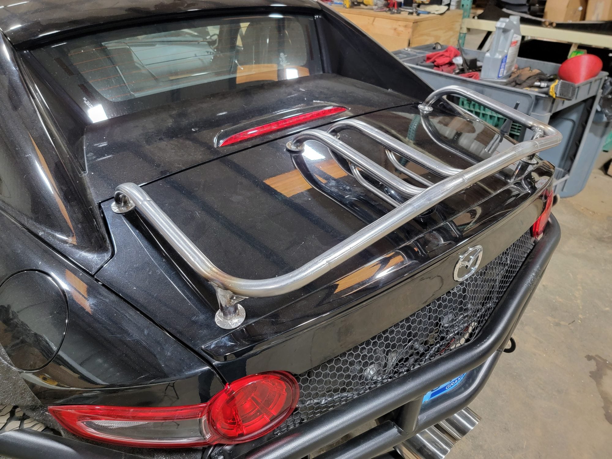 Nested dual Beachster cargo racks installed