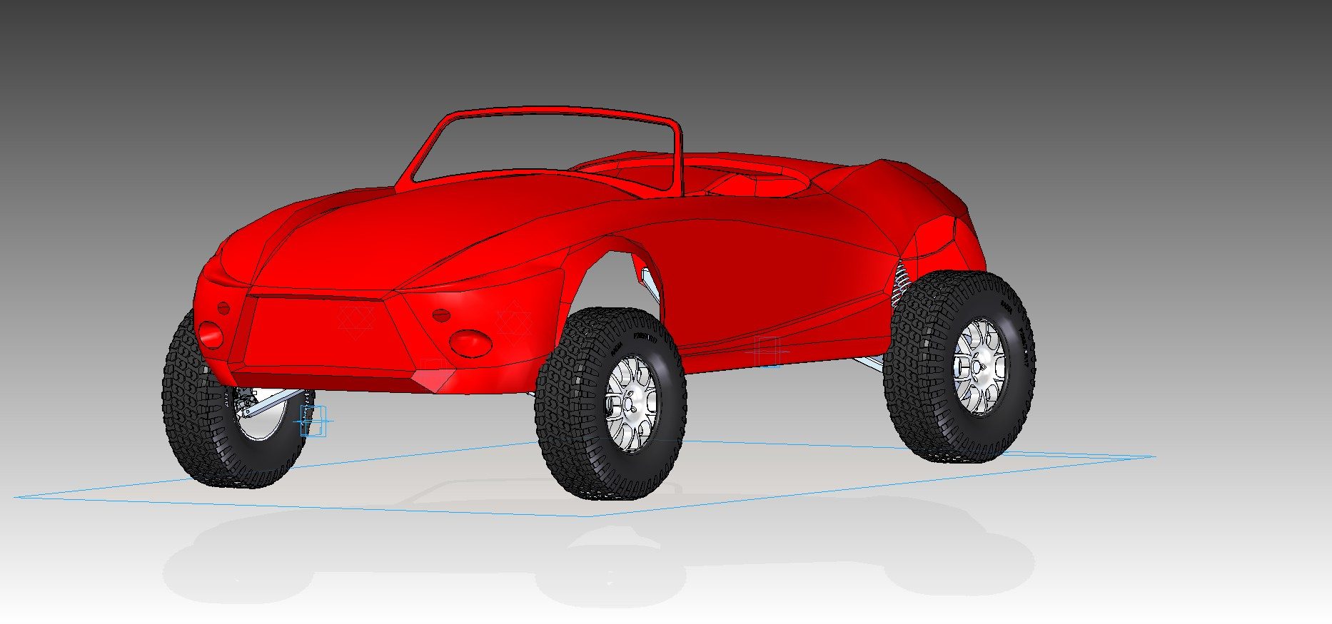 Early Offroadster front concept rendering