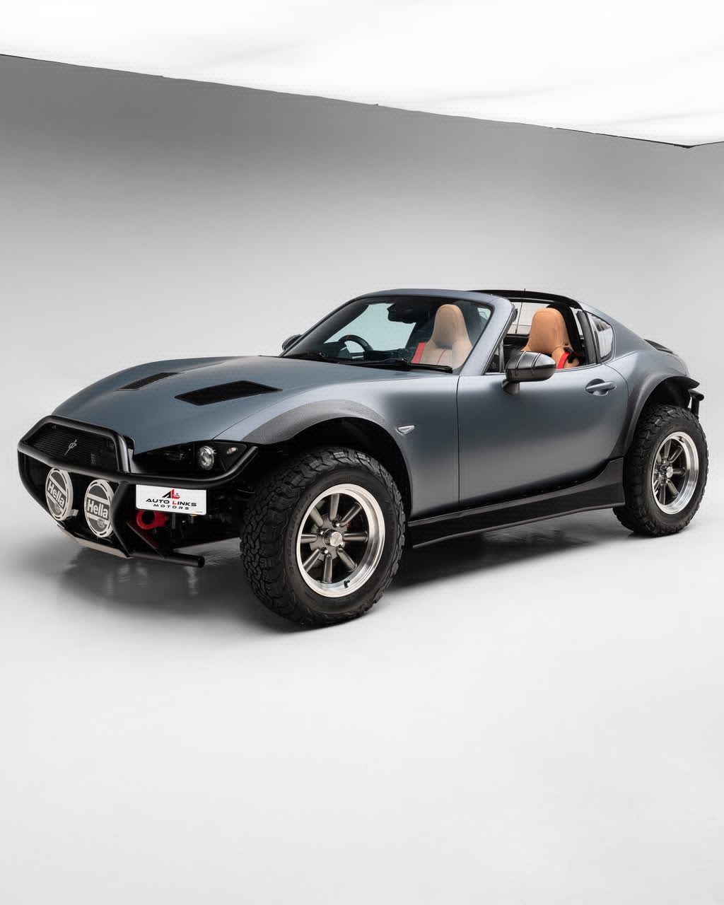 Simba, a bespoke lifted Mazda MX-5 RF, photographed in the studio
