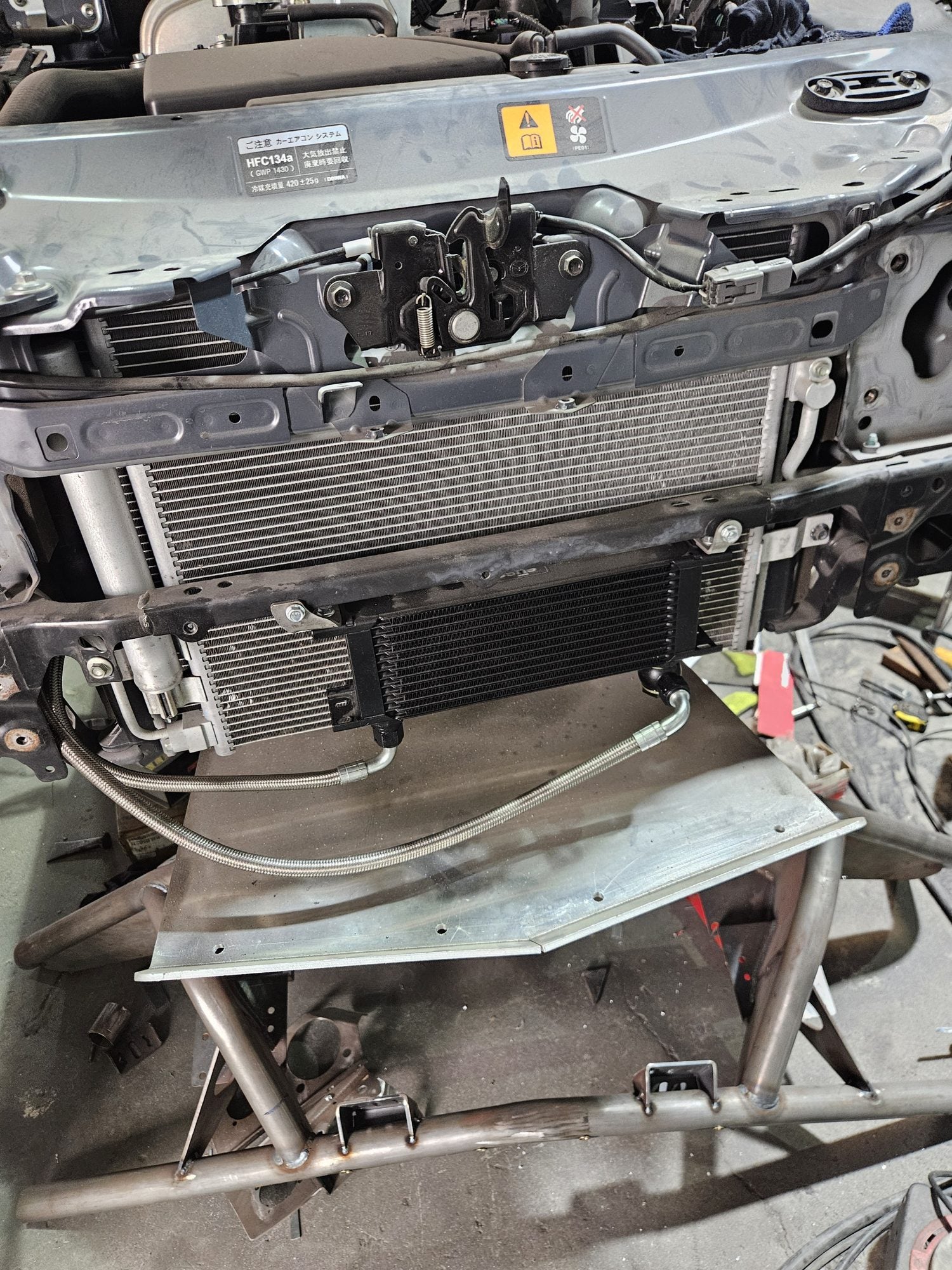 Simba front cooling package during fabrication