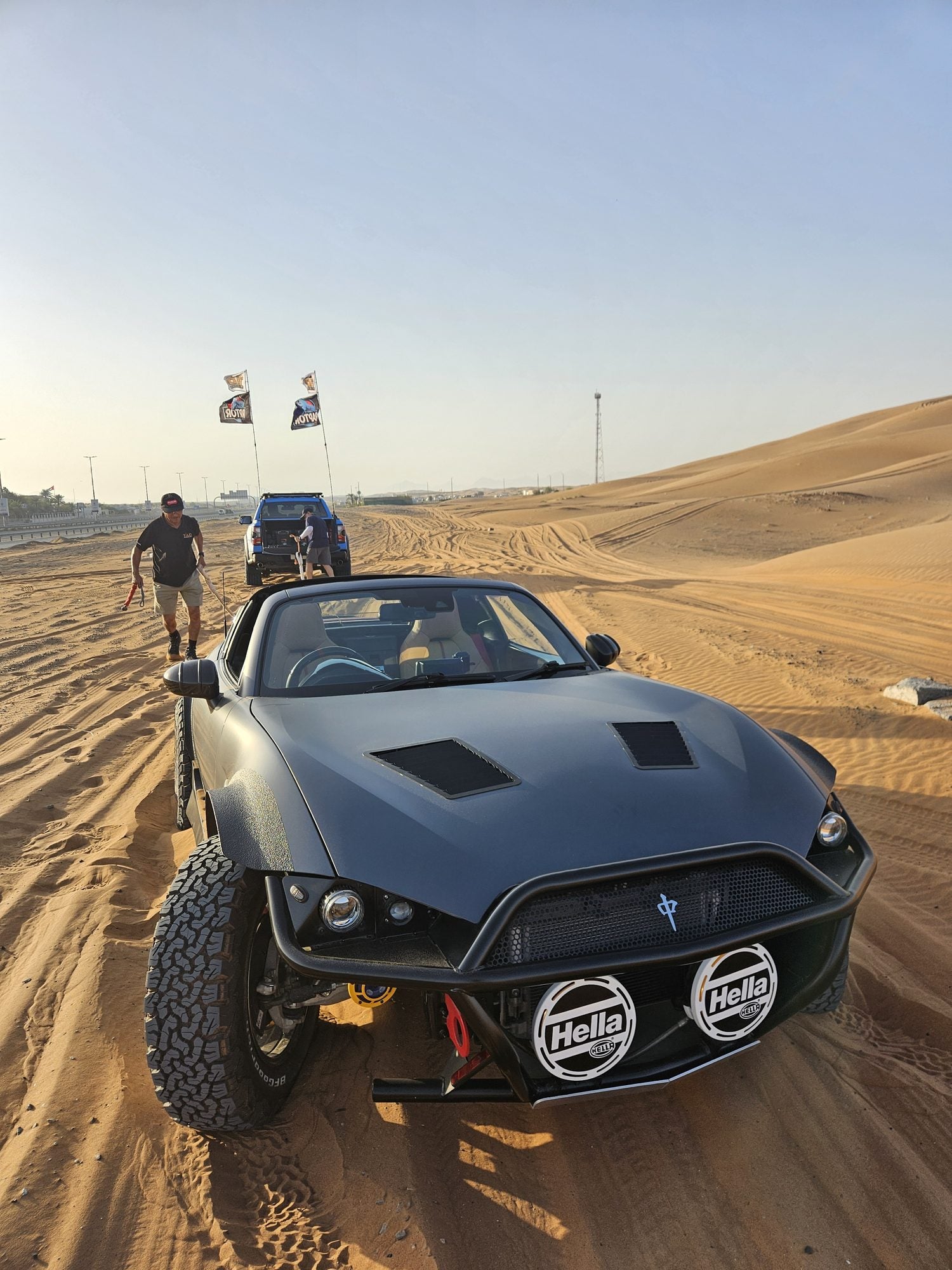 Simba being used in the desert